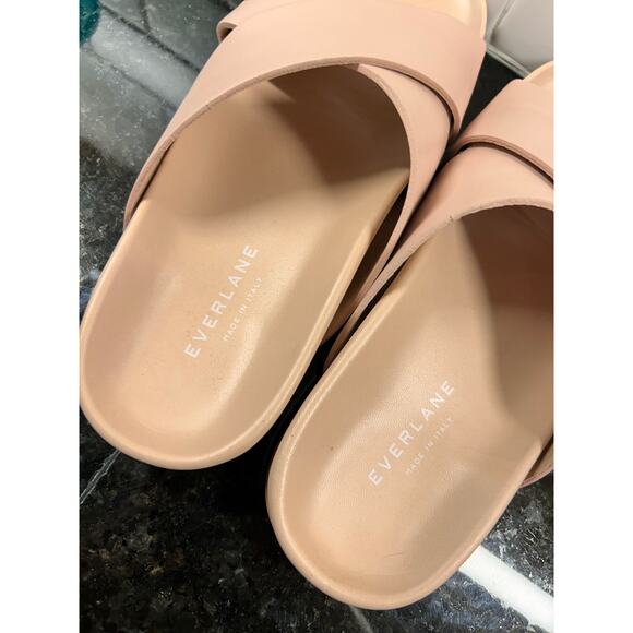 Everlane Women's The Form Crossover Leather Slide Sandals Summer Pink Size 6 - Picture 8 of 10